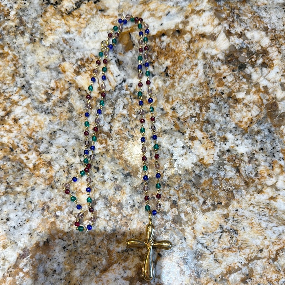 Gold and Blue Elegant Necklace